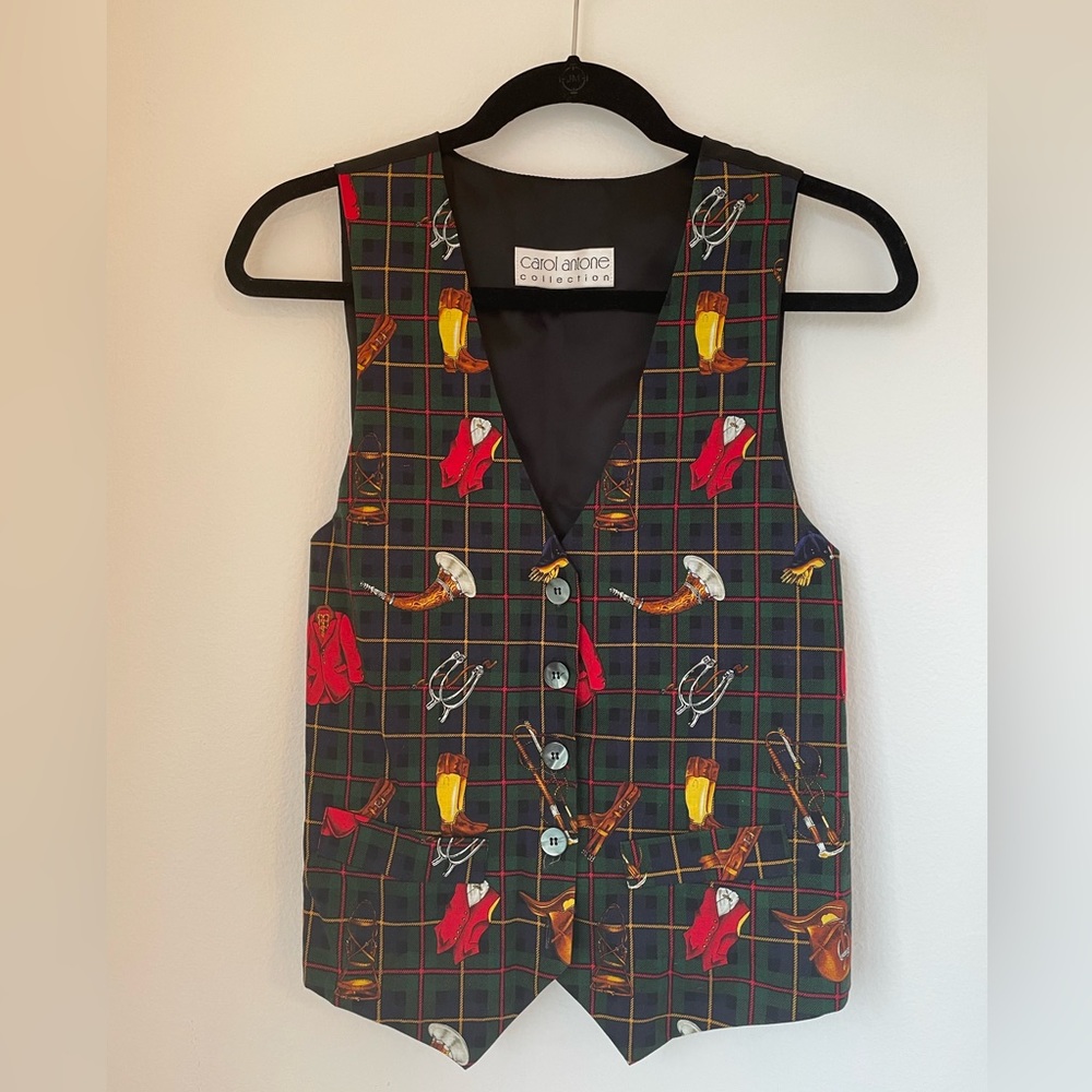 Vintage Carol Antone Collection Equestrian Vest